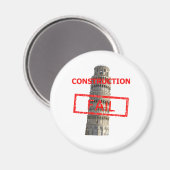 Bau eines Pisa-Turms versagt Magnet (Vorderseite/Rückseite)