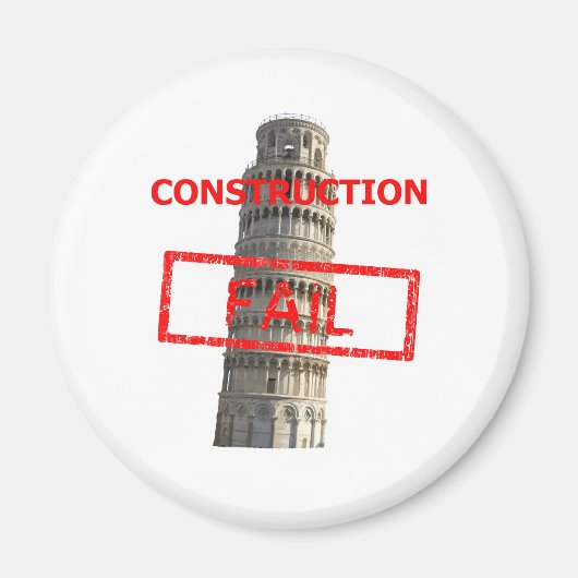 Bau eines Pisa-Turms versagt Magnet (Vorne)