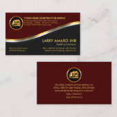 Bau eines Red Gray Layer Metallic Wave Builder Visitenkarte (Vorne/Hinten)