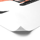 Bau eines roten Baggers Kids Room Decke Poster (Ecke)