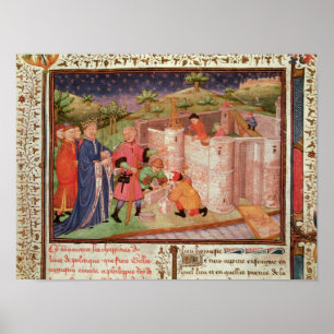 Bau eines Schlosses Poster