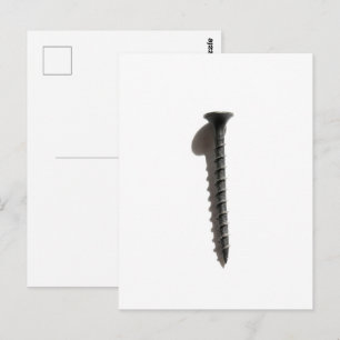 Bau eines selbst Stechend Schwarzen Schraubenbauer Postkarte