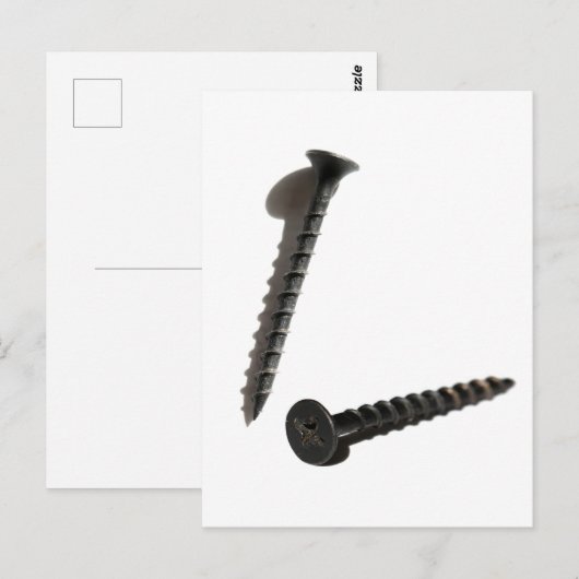 Bau eines selbst Stechend Schwarzen Schraubenbauer Postkarte (Vorne/Hinten)