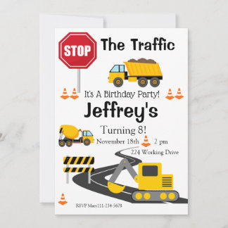 Bau - Einladung am Geburtstag, Bull Dozer