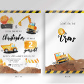 Bau - Einladung zum Geburtstag jedes Alters