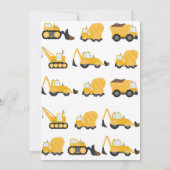 Bau - Einladung zum Geburtstag von Kindern (Rückseite)