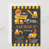 Bau - Einladungen zum Geburtstag (Vorderseite)