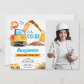 Bau Einladungen zum Geburtstag Foto (Vorderseite)