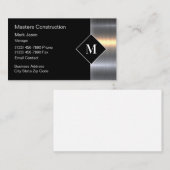 Bau einzigartiger Monogramm-Visitenkarten Visitenkarte (Vorne/Hinten)