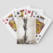 Bau-Eisenarbeiterfahrung Kopfschmerzall Spielkarten (Rückseite)