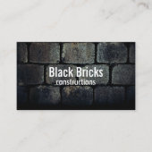 Bau Elegant Dark Bricks Beruflich Visitenkarte (Vorderseite)