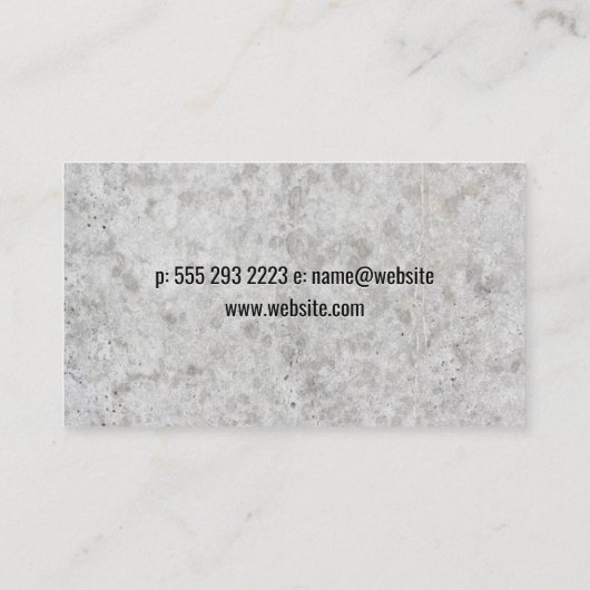 Bau | Entwicklung von Immobilien Visitenkarte (Rückseite)