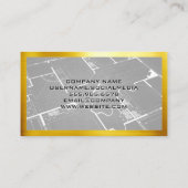 Bau-Erdbewegungs-Logo | Blueprint Visitenkarte (Rückseite)