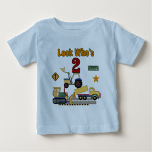 Bau-Fahrzeug-2. Geburtstag Baby T-shirt
