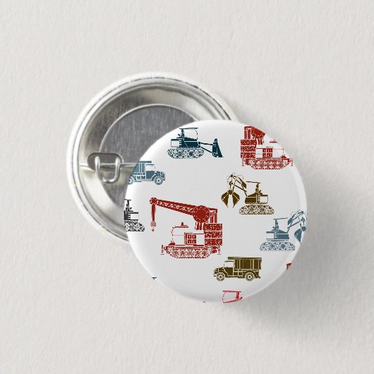 Bau-Fahrzeug-Muster Button (Vorne & Hinten)