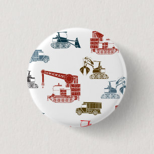 Bau-Fahrzeug-Muster Button