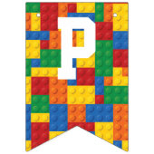 Bau-Gebäude Blocks Geburtstag Wimpelkette (Dritte Fahne)