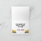 Bau Geburtstag Danke Karte (Innenseite)