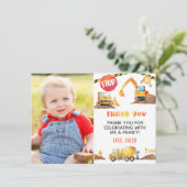 Bau Geburtstag Danke Karte - Foto (Stehend Vorderseite)