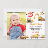 Bau Geburtstag Danke Karte - Foto (Vorderseite)