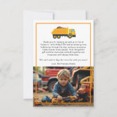 Bau Geburtstag Danke Karte - Gelber Sprung (Vorderseite)