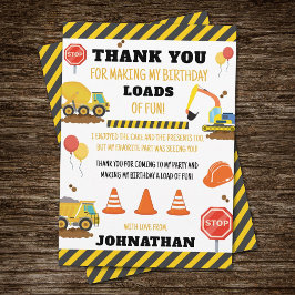 Bau Geburtstag Dankeskarte