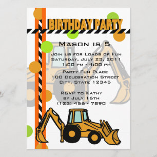 Bau Geburtstag Einladung