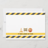 Bau Geburtstag Foto Danke Karte (Rückseite)