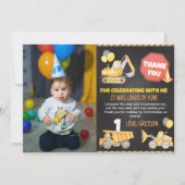 Bau Geburtstag Foto Danke Karte (Vorderseite)