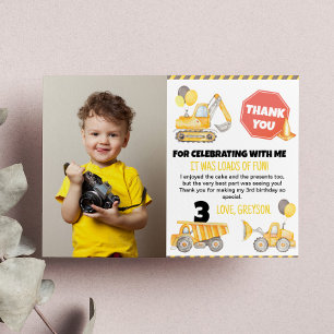 Bau Geburtstag Foto Danke Karte