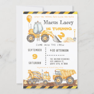 Bau Geburtstag mit Ballon Einladung