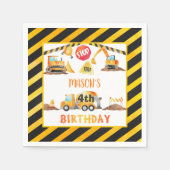 Bau Geburtstag Napkin - W Serviette (Vorderseite)