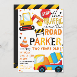 Bau Geburtstag Niedlich Einladung