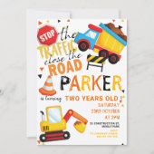 Bau Geburtstag Niedlich Einladung (Vorderseite)