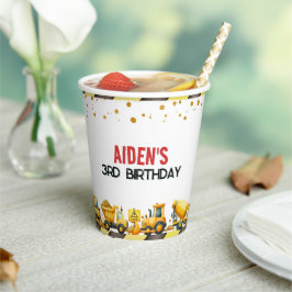 Bau Geburtstag Pappbecher