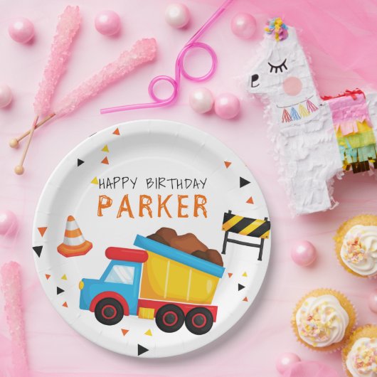 Bau Geburtstag Personalisiert Pappteller (Party)