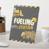 Bau - Geburtstag - Tankstelle Sockelschild (In SItu)