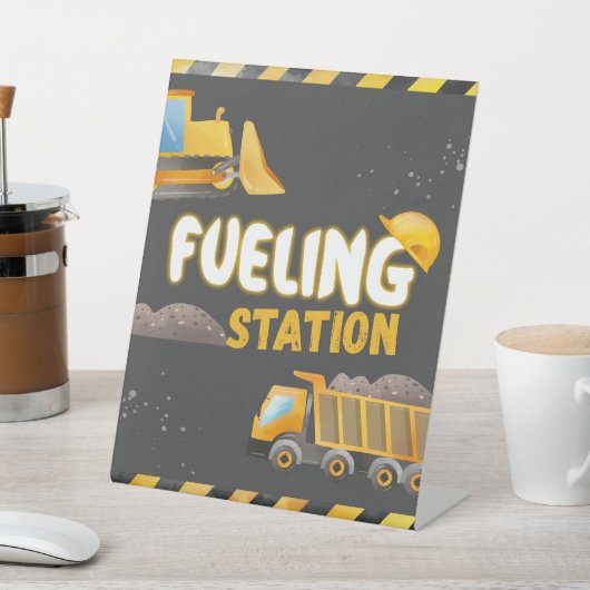 Bau - Geburtstag - Tankstelle Sockelschild (In SItu)