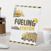 Bau - Geburtstag - Tankstelle Sockelschild (In SItu)