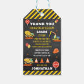 Bau Geburtstag Vielen Dank Geschenkanhänger (Vorderseite)