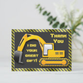 Bau-Geburtstags-Party danken Ihnen Dankeskarte (Stehend Vorderseite)