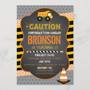 Bau-Geburtstags-Party Einladung