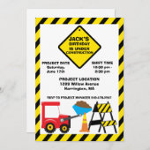 Bau-Geburtstags-Party Einladung (Vorne/Hinten)