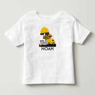 Bau Geburtstags-Shirt, LKW-Sprungalter 3 Kleinkind T-shirt