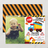 Bau Geburtstagsboy Dump Truck mit Foto