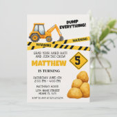 Bau Geburtstagseinladungen Vorlagen (Stehend Vorderseite)