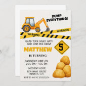 Bau Geburtstagseinladungen Vorlagen (Vorne/Hinten)