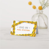 Bau Geburtstagskabel Runner - Gelber Sprung Platzkarte (Vorderseite)