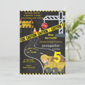 Bau Geburtstagskarte Einladung (Stehend Vorderseite)