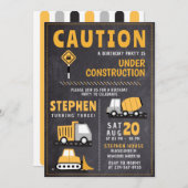 Bau Geburtstagskinder Einladung Vorlagen (Vorne/Hinten)